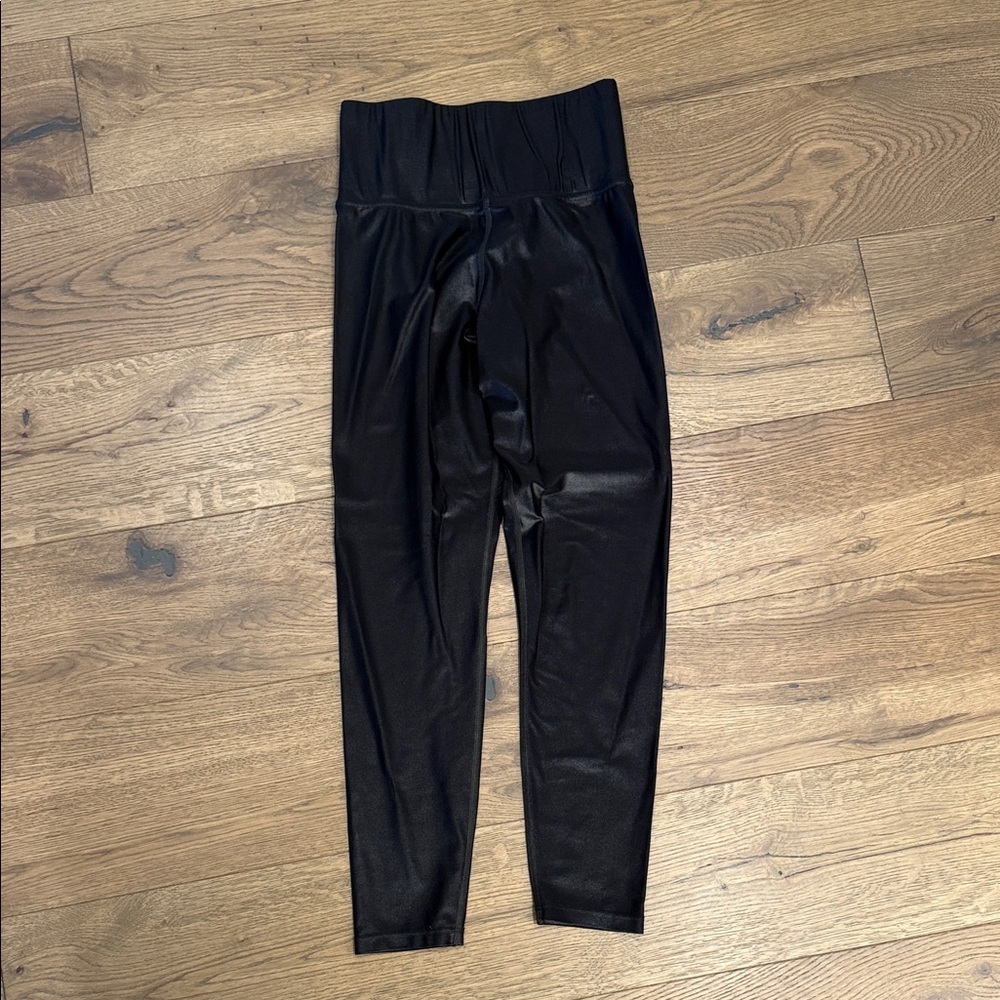 Carbon 38 black leather leggings